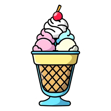 ice cream sundae sticker
