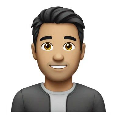 Australian male with black hair working on desktop   sticker