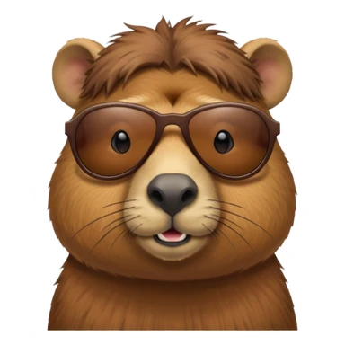 Capybara wearing sunglasses sticker