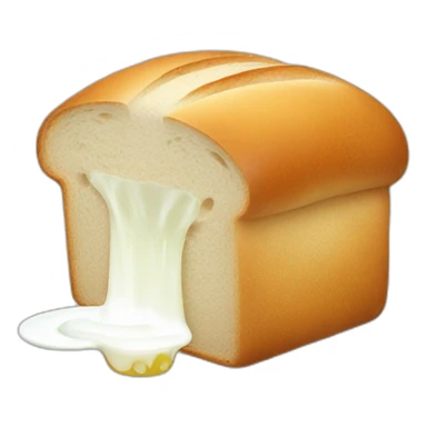 loaf of bread drinking white liquid sticker