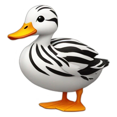 duck with tiger stripes sticker
