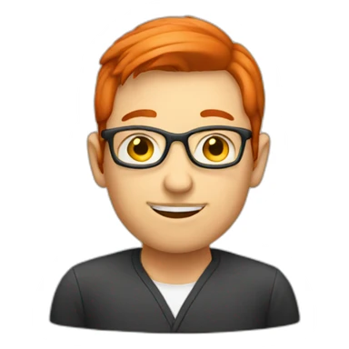 red hair programmer sticker