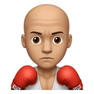  a boxer with bald head sticker