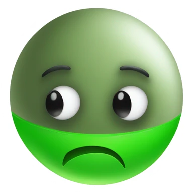 Green ball inside tic Mark  sticker