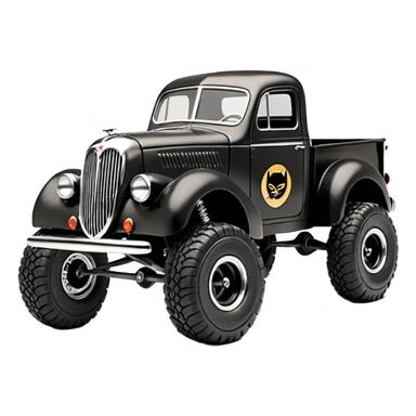 1:10 off-road lcg burning jumping Basher CatWoman’s 1954 blackened tarnished hotrod ford jaguar rc pickup (extra wide low-profile rock climbing tires without fenders) sticker
