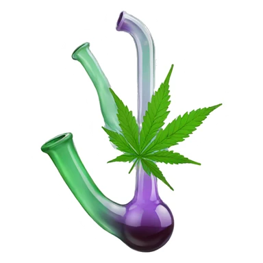glass cannabis pipe sticker