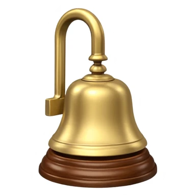 Poolside Service Bell: A tiny brass bell on a wooden base, used to call for drinks or towels at private cabanas. sticker
