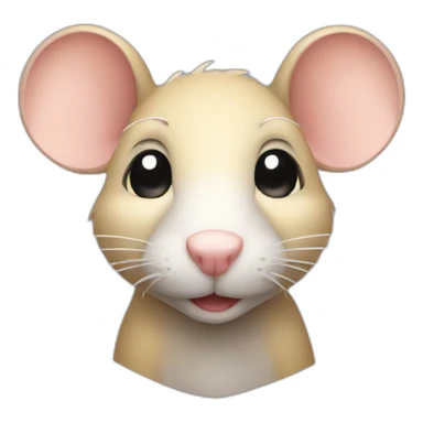 Rat with blond hair sticker