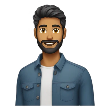 sri lankan 25 year old handsome and stylish guy with a beard sticker
