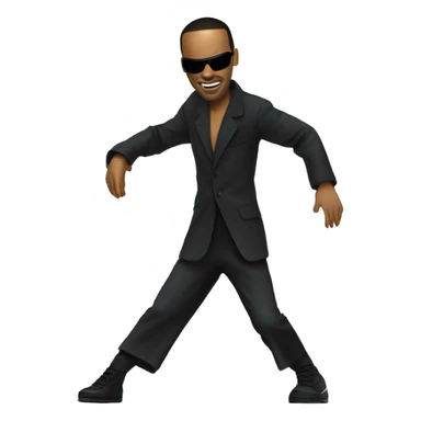 Neo from the matrix break dancing  sticker