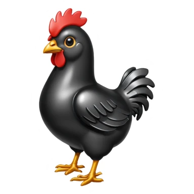 coal metal chicken sticker