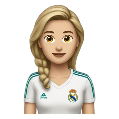 Mujer Aficionada francesa Del Real madrid sticker