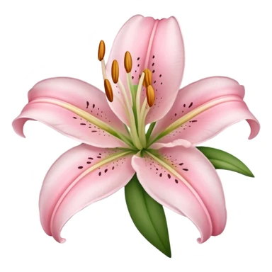 light pink lilium sticker