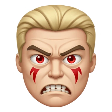 angry face with symbols on mouth sticker