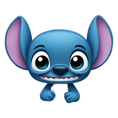 Stitch in the forests in Hawaii sticker