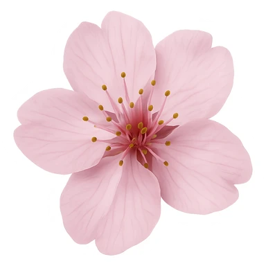 pink cherry blossom, no background sticker