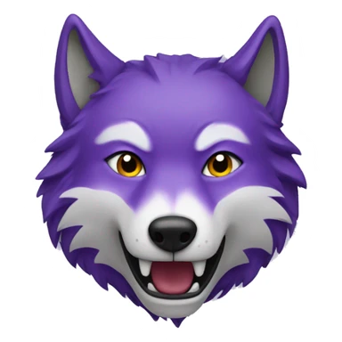 purple wolf sticker