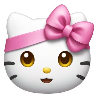 HelloKitty with a pink ribbon sticker