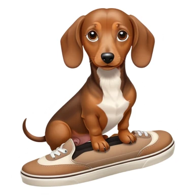 Dachshund wearing Vans  sticker