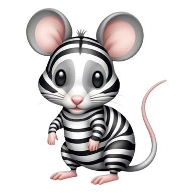 A MOUSE WITH THE BODY OF A ZEBRA sticker