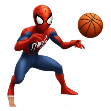 Spiderman plays Basketball sticker