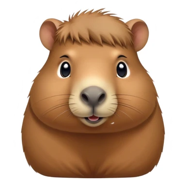 Cute girl capybara sticker