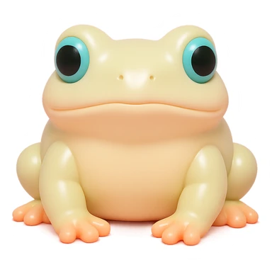 realistic bufo frog doll, vinyl figure style, shiny surface, collectible toy, no background sticker
