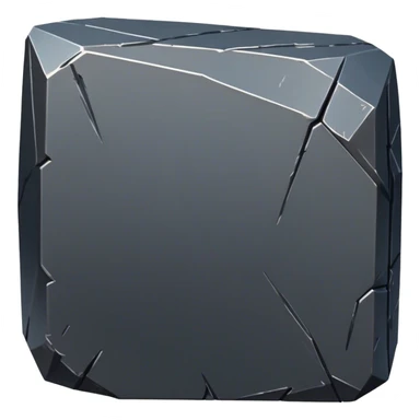 Cinematic Realistic Iron Ore, Strong and solid, with a dark, heavy surface marked by sharp angles and a faint metallic sheen. The deep gray color radiates durability and strength, while soft reflections show off the rugged texture. Soft glowing outline, capturing the essence of resilience and rugged strength in raw iron ore. sticker