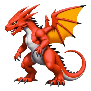Guilmon-Bulkmon-Canoweissmon-Darkdramon-Cybermon-Digimon-creature sticker