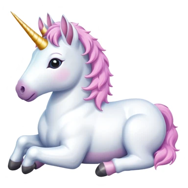 Unicorn laying in the sun  sticker