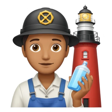 lighthouse Keeper cleaning lens sticker