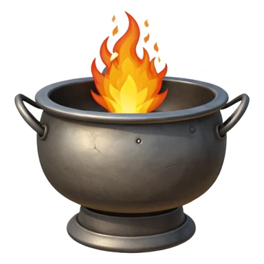 can you make a really medieval looking spiritual metal fire basin with a big fire coming out of the top sticker
