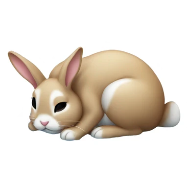 Bunny sleeping on a puddle of water sticker