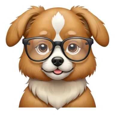 Perro con lentes  sticker