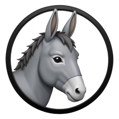 Democratic Party Donkey but in a Game Of Thrones Intro Sigil Form - in a square picture frame sticker