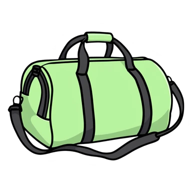 all black duffle bag with black strap sticker