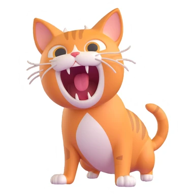 Gato gritando "Help" sticker