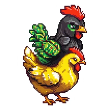 creeper riding a chicken sticker