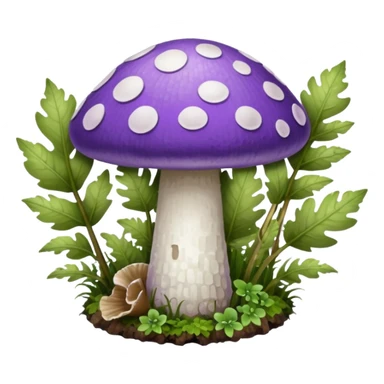 cogumelo roxo e branco sticker