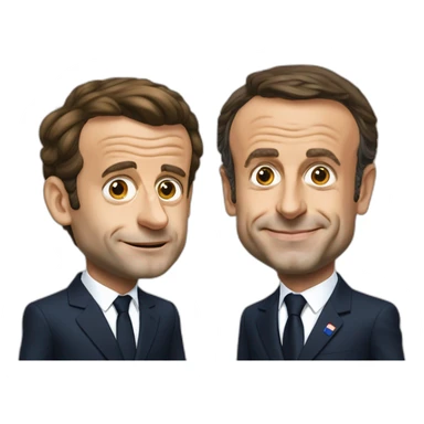 Emmanuel Macron swap face with Sarkozy sticker