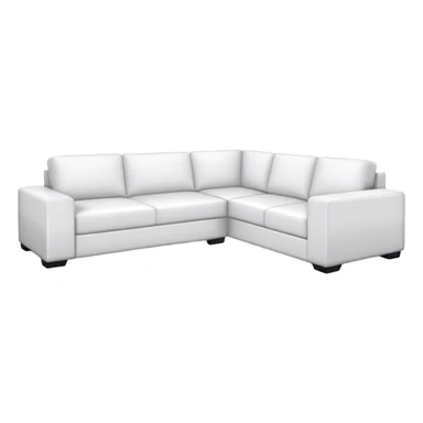 white sectional couch sticker