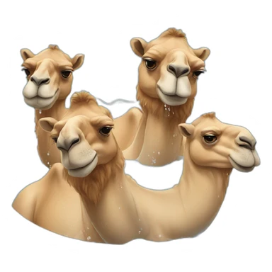 Camels in jacuzzi sticker