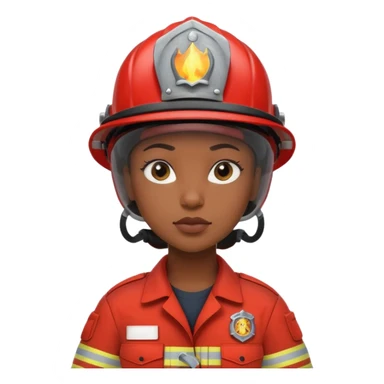black women Firefighter wearing helmets sticker