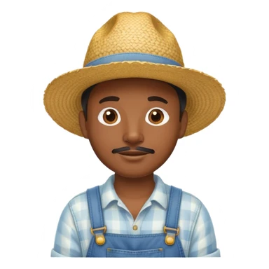 A black person who is a farmer sticker
