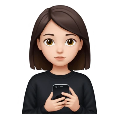 dramatic teenager holding a phone sticker