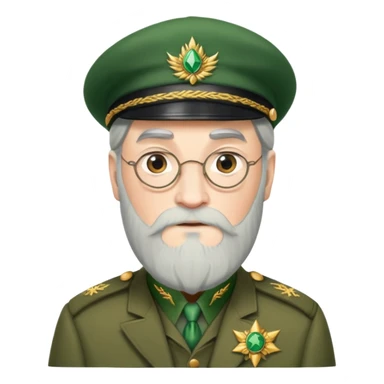 Dumbledore green beret hat with decoration pattern sticker