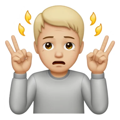 double middle finger crying and sobbing sticker