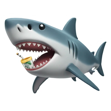 Shark smoking a joint  sticker