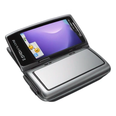 Fold out Motorola Razr V3 mobile device with the iconic clamshell design sticker