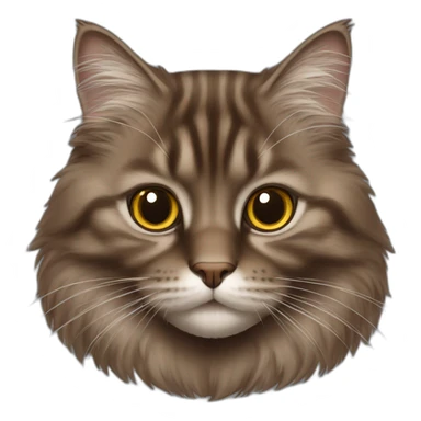 Dark Brown Siberian cat sticker